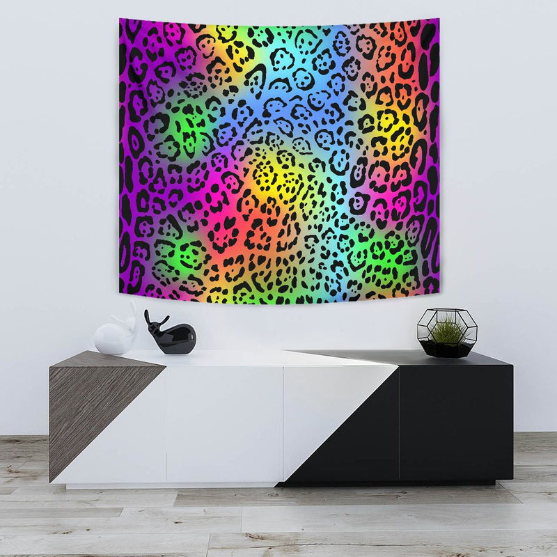 Leopard Rainbow Wall Tapestry