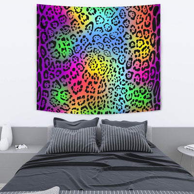 Leopard Rainbow Wall Tapestry