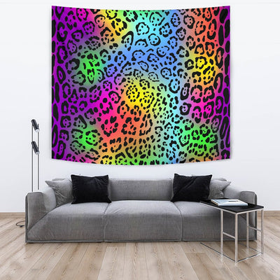 Leopard Rainbow Wall Tapestry