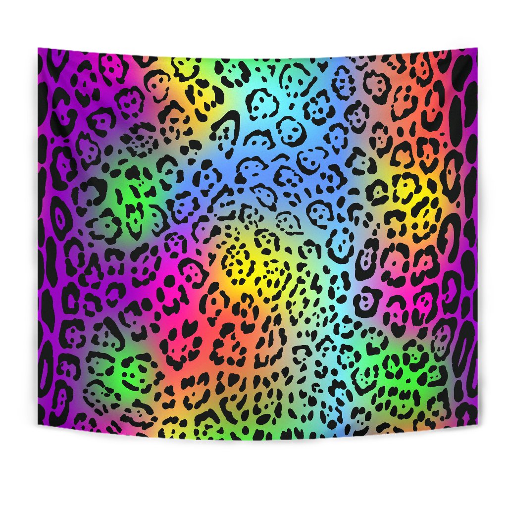 Leopard Rainbow Wall Tapestry