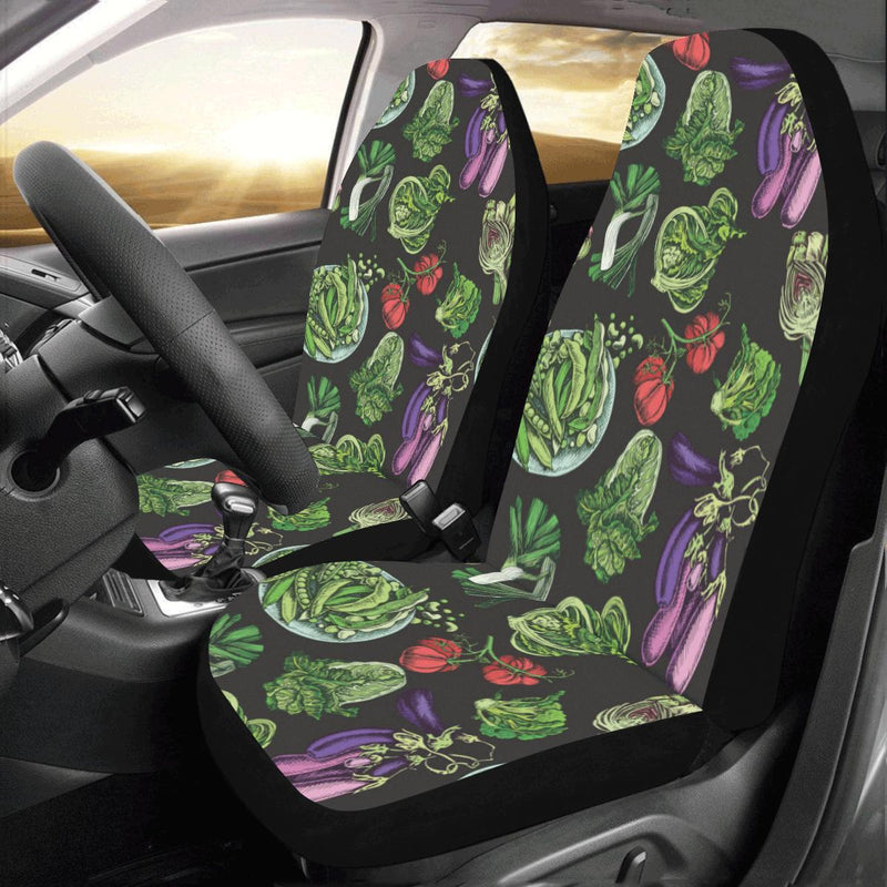 Lettuce Pattern Print Design 01 Car Seat Covers (Set of 2)-JORJUNE.COM