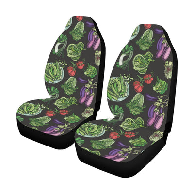 Lettuce Pattern Print Design 01 Car Seat Covers (Set of 2)-JORJUNE.COM