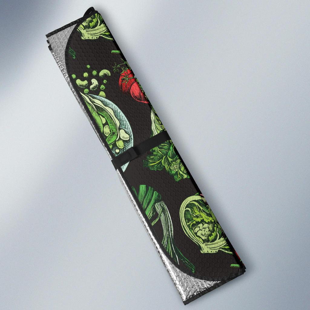 Lettuce Pattern Print Design 01 Car Sun Shades-JORJUNE.COM