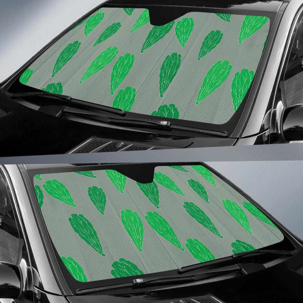 Lettuce Pattern Print Design 02 Car Sun Shades-JORJUNE.COM