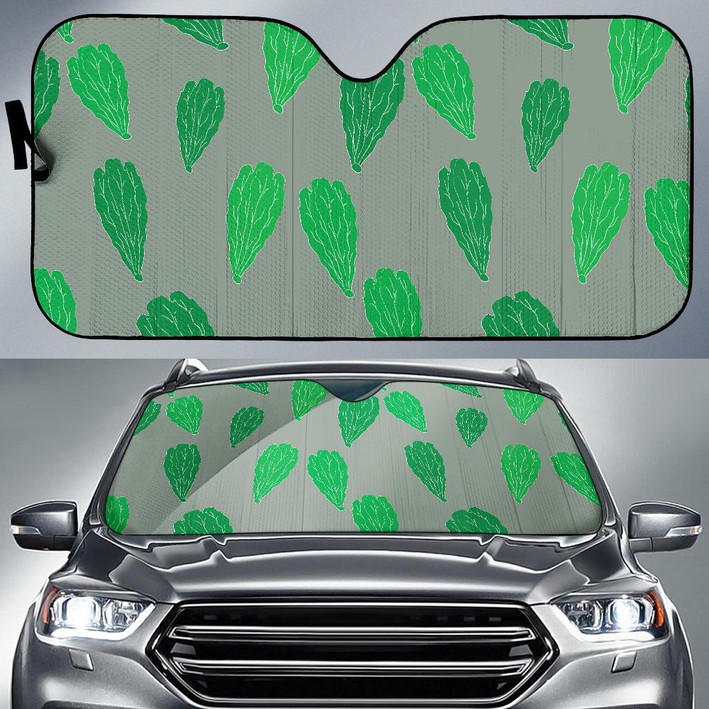 Lettuce Pattern Print Design 02 Car Sun Shades-JORJUNE.COM