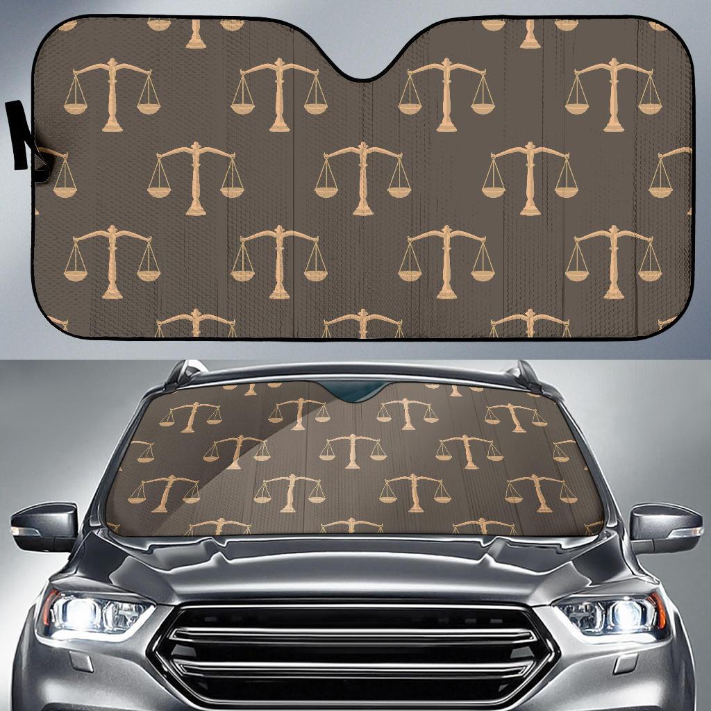 Libra Pattern Print Design 01 Car Sun Shades-JORJUNE.COM