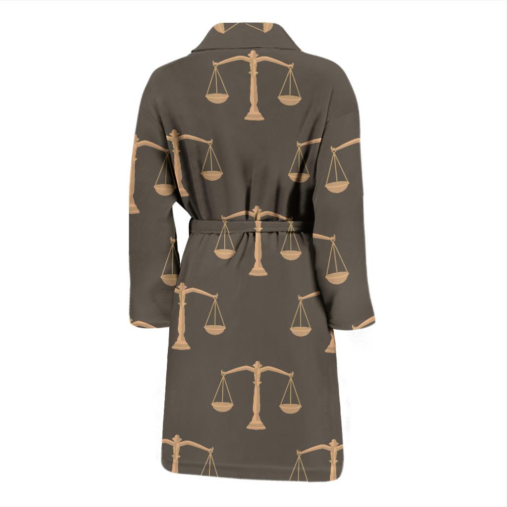 Libra Pattern Print Design 01 Men Bathrobe-JORJUNE.COM