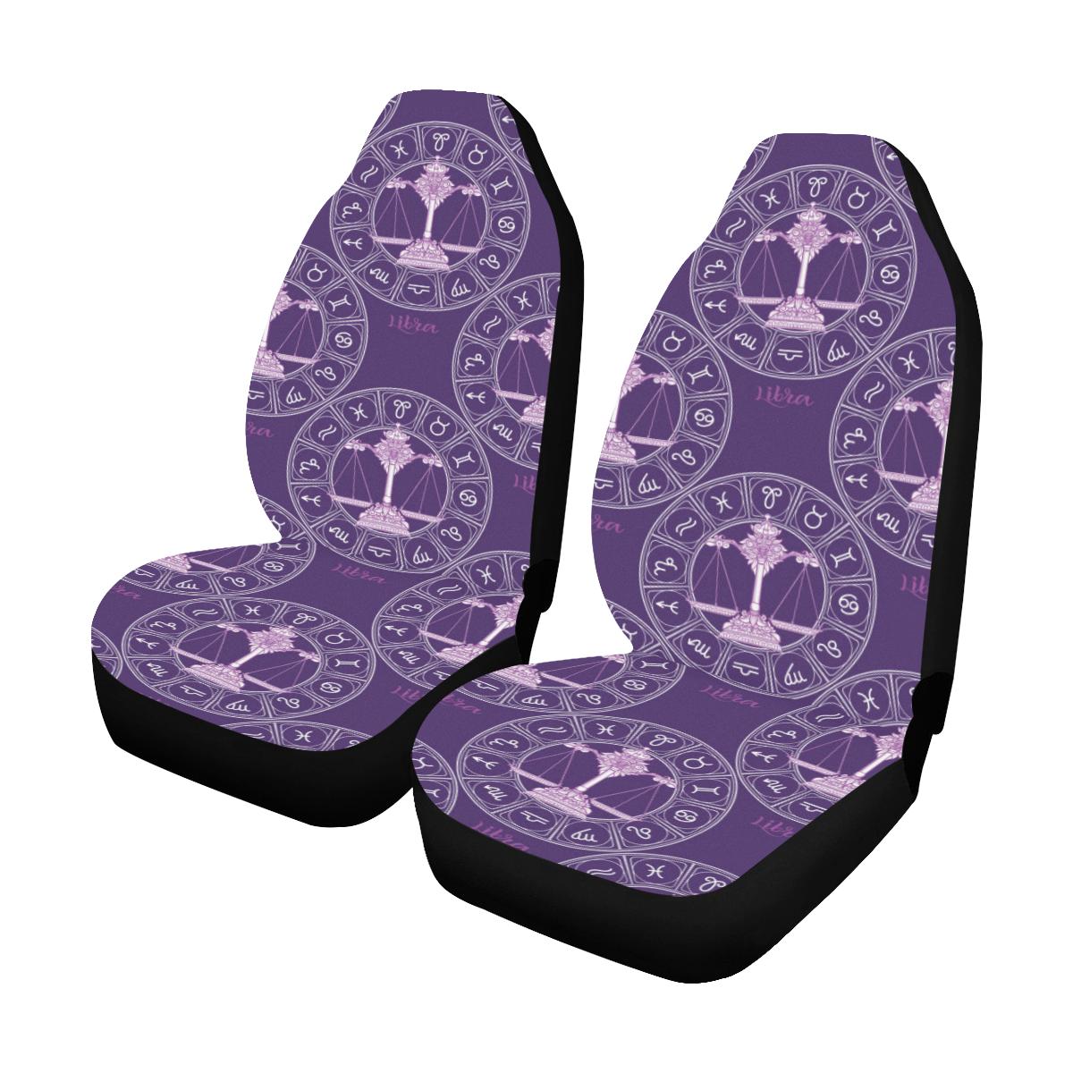 Libra Pattern Print Design 03 Car Seat Covers (Set of 2)-JORJUNE.COM