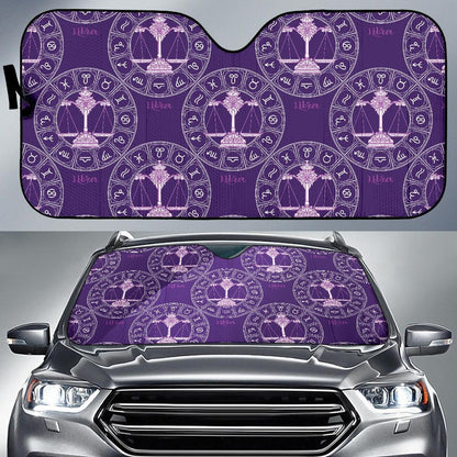 Libra Pattern Print Design 03 Car Sun Shades-JORJUNE.COM