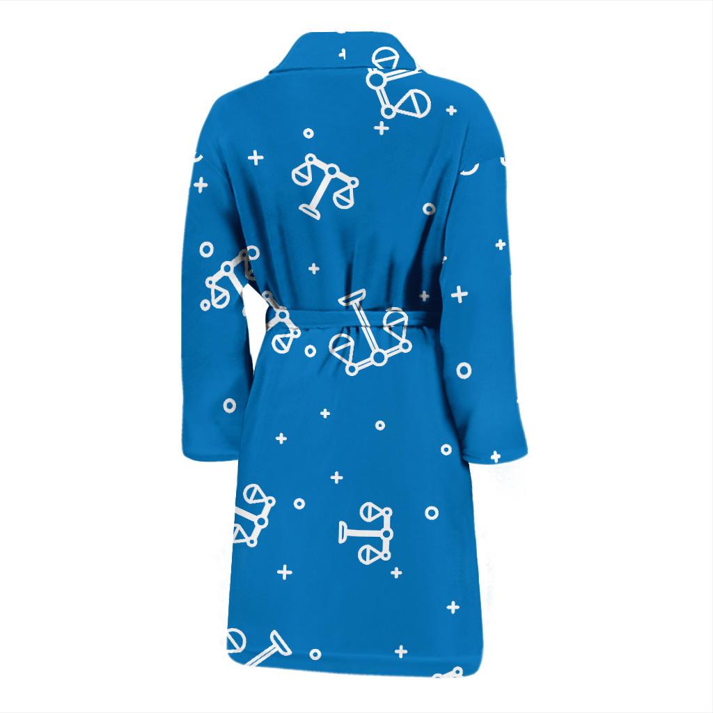 Libra Pattern Print Design 05 Men Bathrobe-JORJUNE.COM
