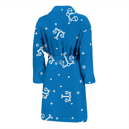 Libra Pattern Print Design 05 Men Bathrobe-JORJUNE.COM