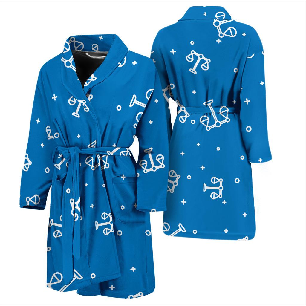 Libra Pattern Print Design 05 Men Bathrobe-JORJUNE.COM