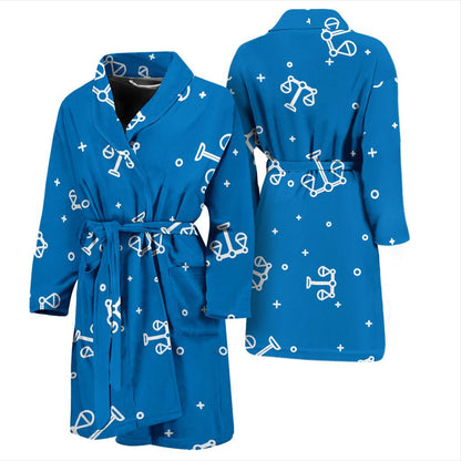 Libra Pattern Print Design 05 Men Bathrobe-JORJUNE.COM