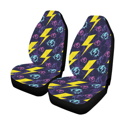 Lightning Thunder Pattern Print Design 01 Car Seat Covers (Set of 2)-JORJUNE.COM