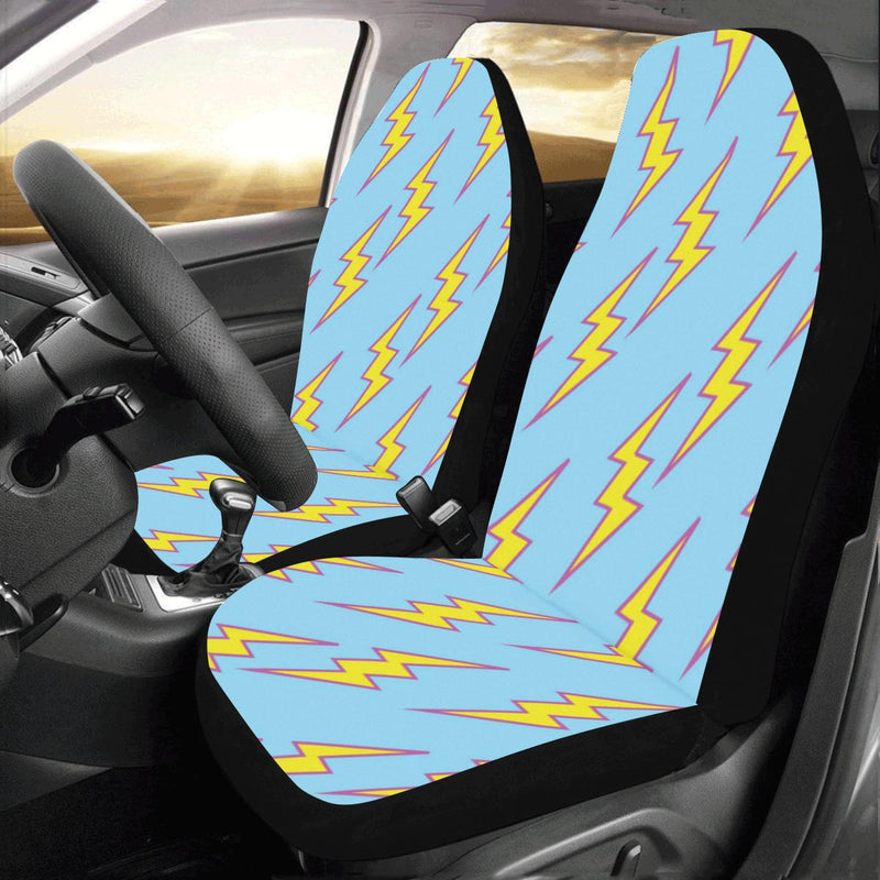 Lightning Thunder Pattern Print Design 02 Car Seat Covers (Set of 2)-JORJUNE.COM