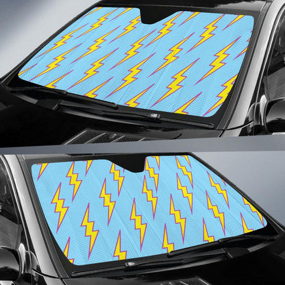 Lightning Thunder Pattern Print Design 02 Car Sun Shades-JORJUNE.COM
