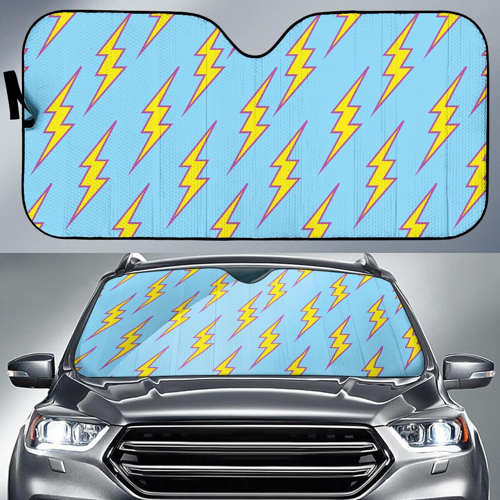Lightning Thunder Pattern Print Design 02 Car Sun Shades-JORJUNE.COM