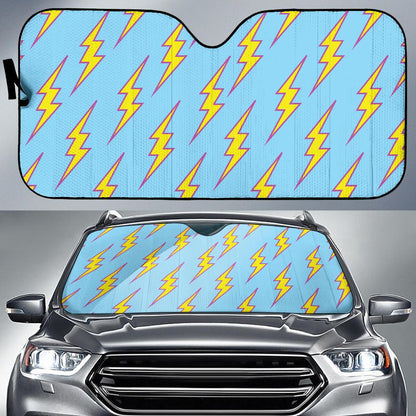 Lightning Thunder Pattern Print Design 02 Car Sun Shades-JORJUNE.COM