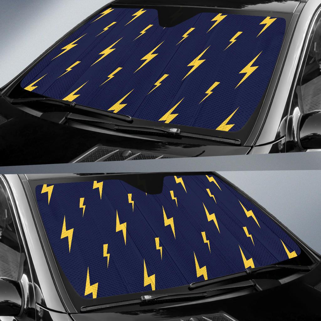 Lightning Thunder Pattern Print Design 03 Car Sun Shades-JORJUNE.COM