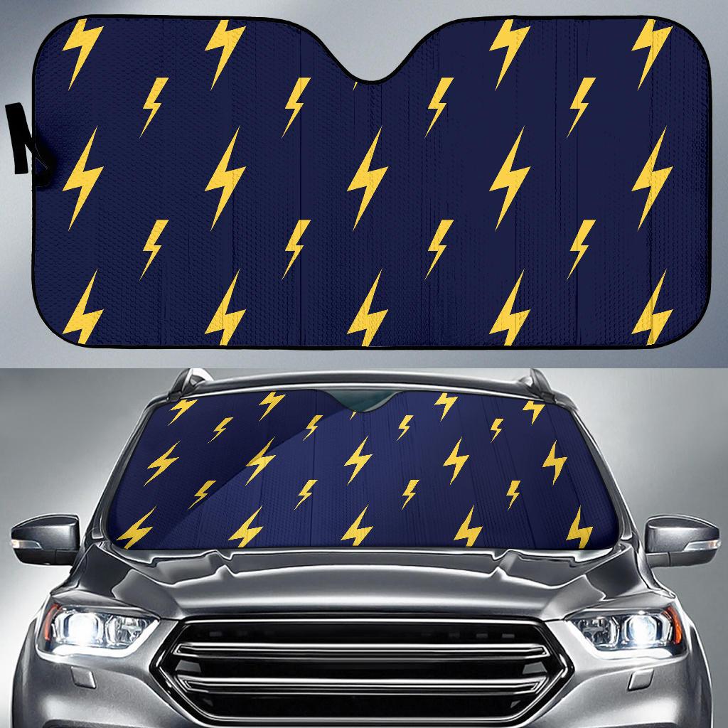 Lightning Thunder Pattern Print Design 03 Car Sun Shades-JORJUNE.COM