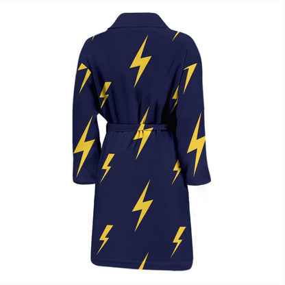 Lightning Thunder Pattern Print Design 03 Men Bathrobe-JORJUNE.COM