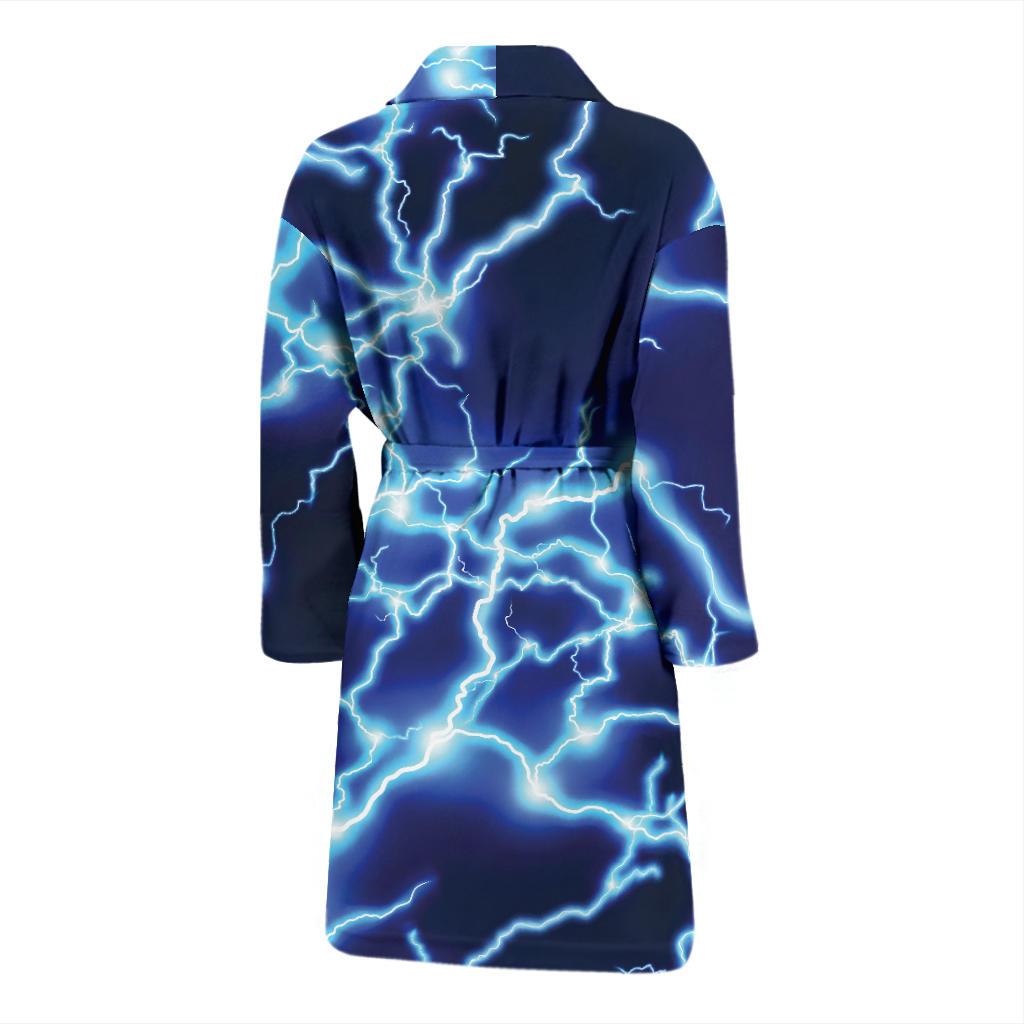 Lightning Thunder Pattern Print Design 04 Men Bathrobe-JORJUNE.COM