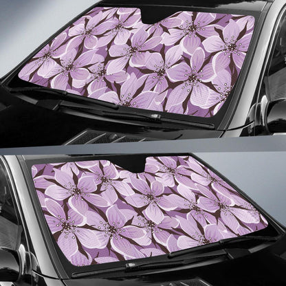 Lilac Pattern Print Design 01 Car Sun Shades-JORJUNE.COM