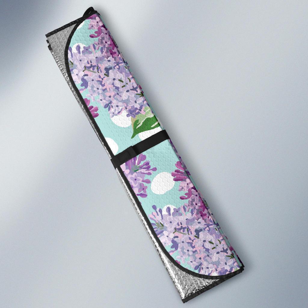 Lilac Pattern Print Design 02 Car Sun Shades-JORJUNE.COM
