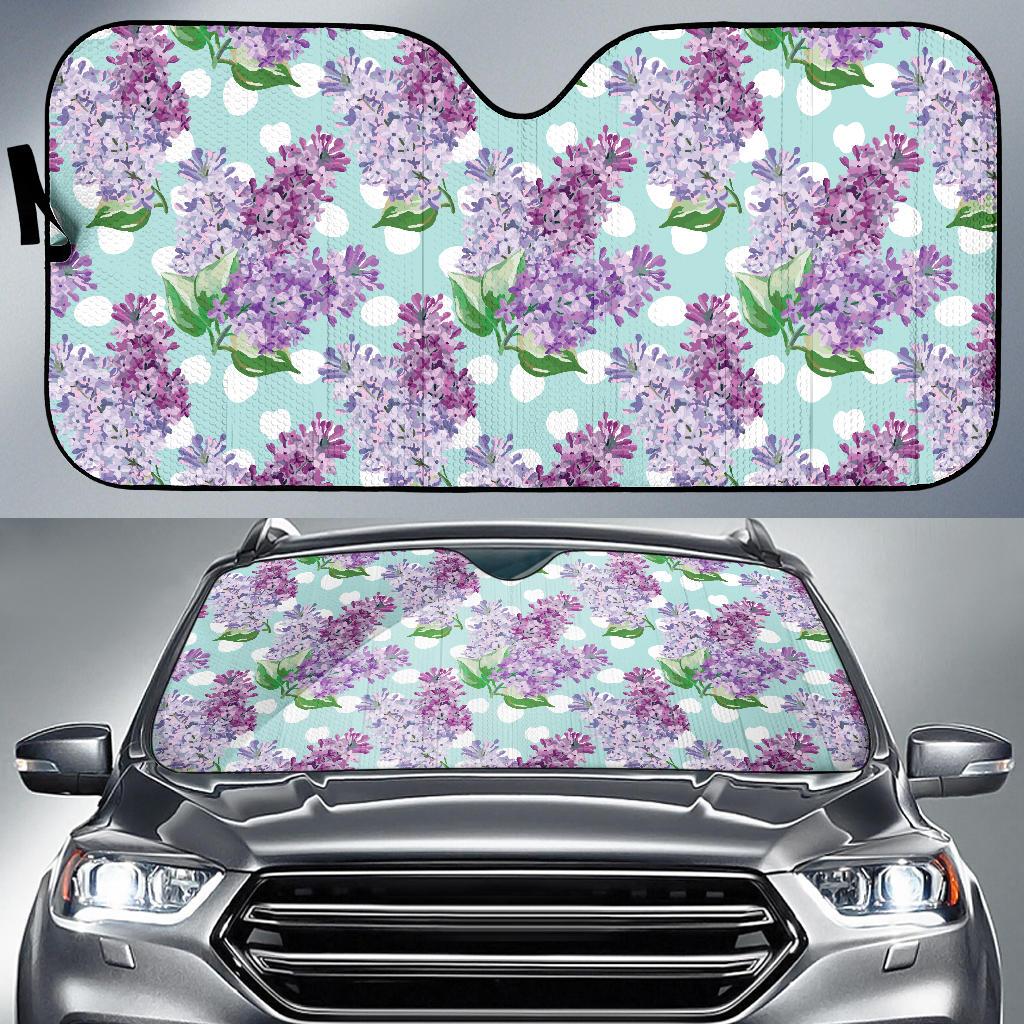Lilac Pattern Print Design 02 Car Sun Shades-JORJUNE.COM
