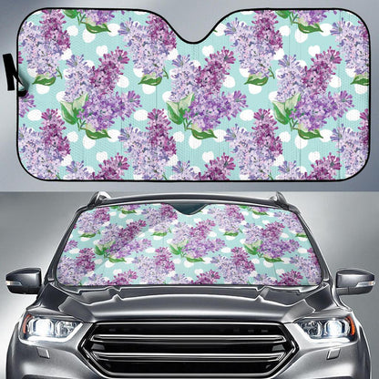 Lilac Pattern Print Design 02 Car Sun Shades-JORJUNE.COM