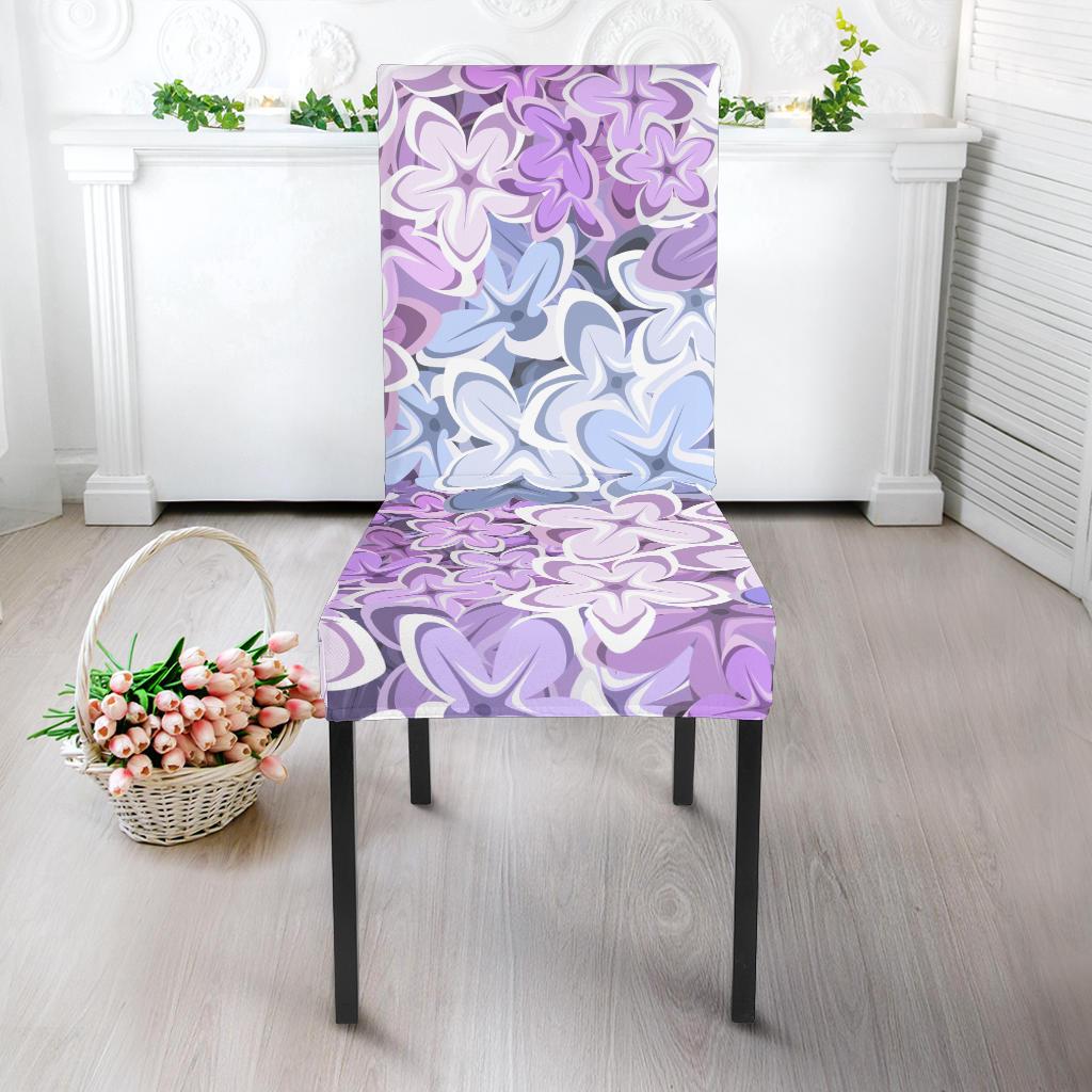 Lilac Pattern Print Design LI01 Dining Chair Slipcover-JORJUNE.COM