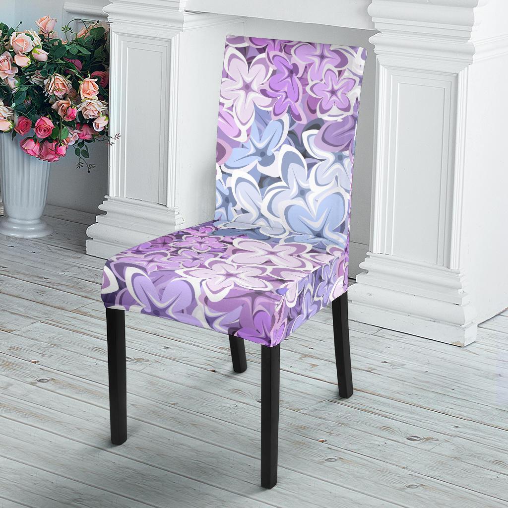 Lilac Pattern Print Design LI01 Dining Chair Slipcover-JORJUNE.COM