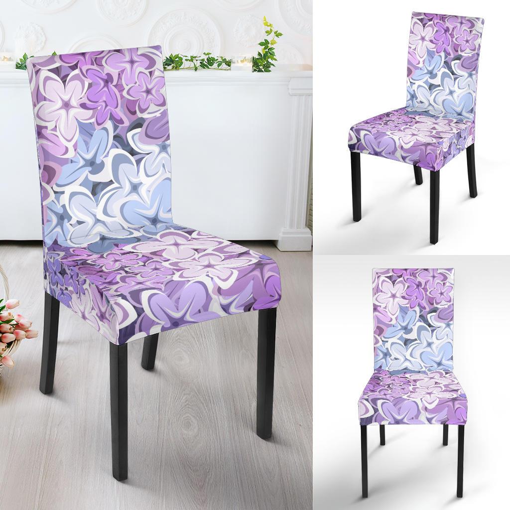 Lilac Pattern Print Design LI01 Dining Chair Slipcover-JORJUNE.COM