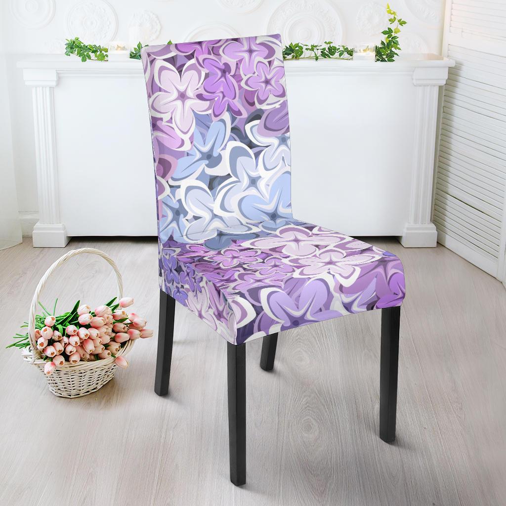 Lilac Pattern Print Design LI01 Dining Chair Slipcover-JORJUNE.COM