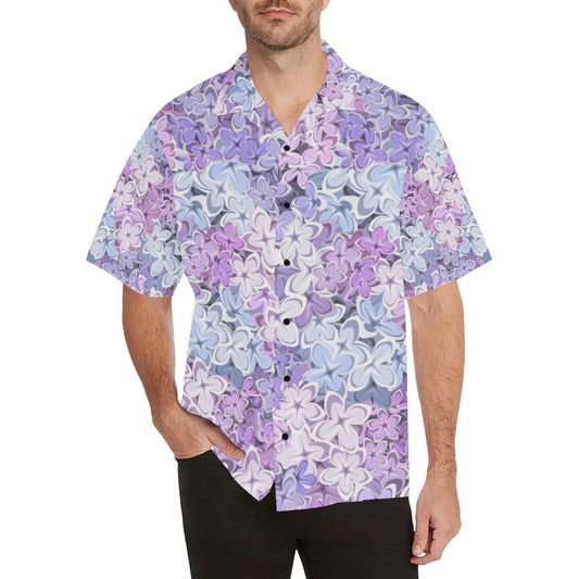 Lilac Pattern Print Design LI01 Men Hawaiian Shirt-JorJune