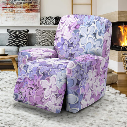 Lilac Pattern Print Design LI01 Recliner Slipcover-JORJUNE.COM