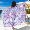 Lilac Pattern Print Design LI01 Sarong Pareo Wrap-JORJUNE.COM