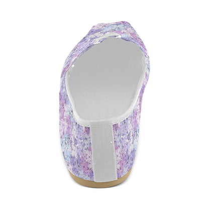 Lilac Pattern Print Design LI01 Women Casual Shoes-JorJune.com