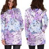 Lilac Pattern Print Design LI01 Women Hoodie Dress