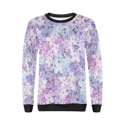 Lilac Pattern Print Design LI01 Women Long Sleeve Sweatshirt-JorJune