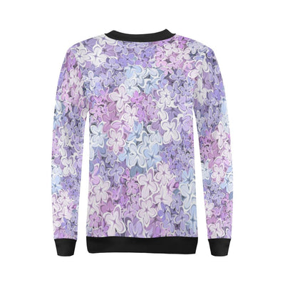 Lilac Pattern Print Design LI01 Women Long Sleeve Sweatshirt-JorJune