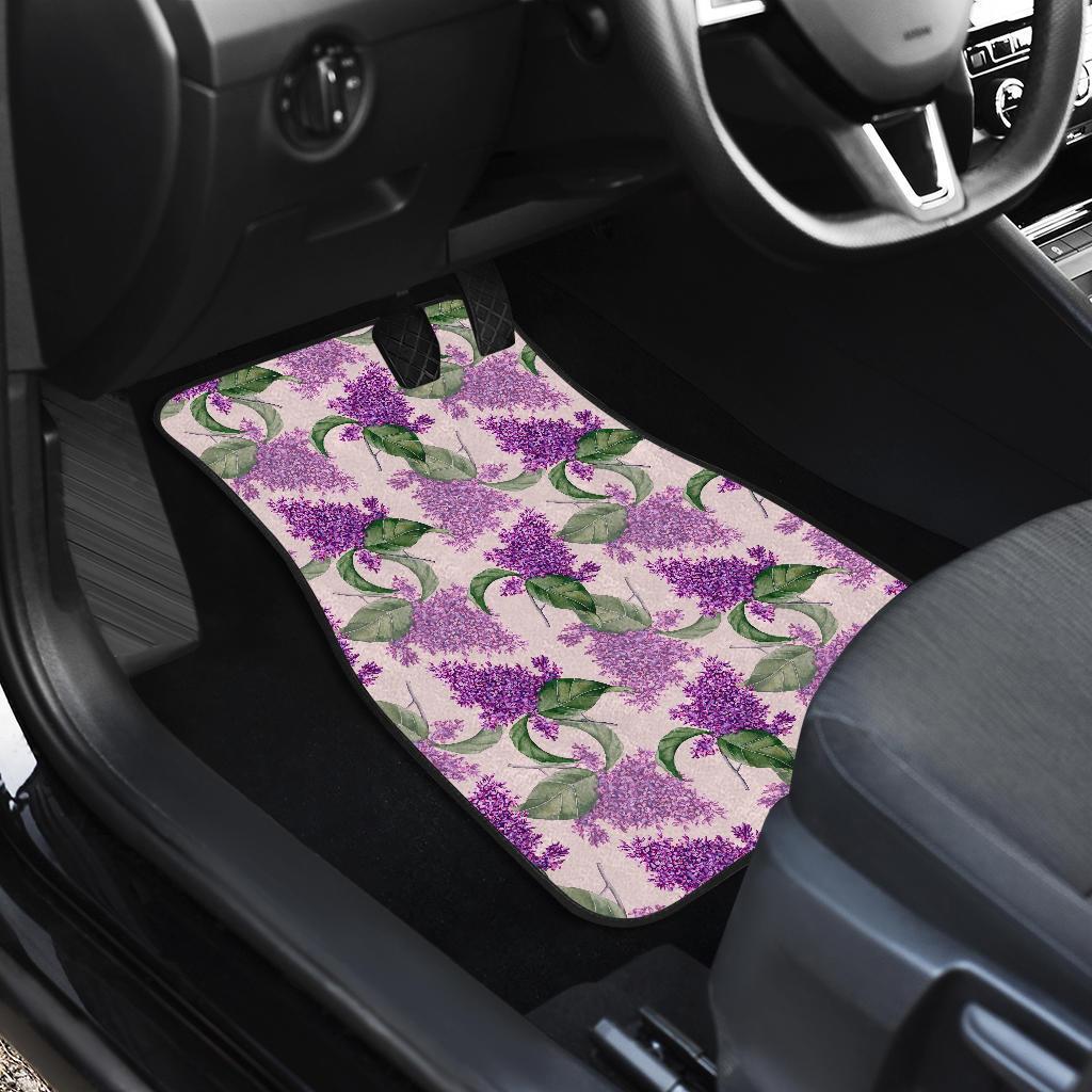 Lilac Pattern Print Design LI02 Car Floor Mats-JorJune.com