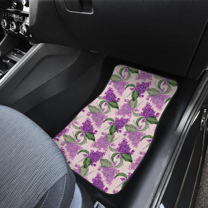 Lilac Pattern Print Design LI02 Car Floor Mats-JorJune.com