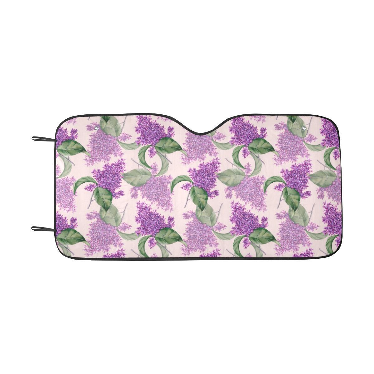 Lilac Pattern Print Design LI02 Car Sun Shade-JorJune
