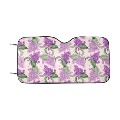 Lilac Pattern Print Design LI02 Car Sun Shade-JorJune