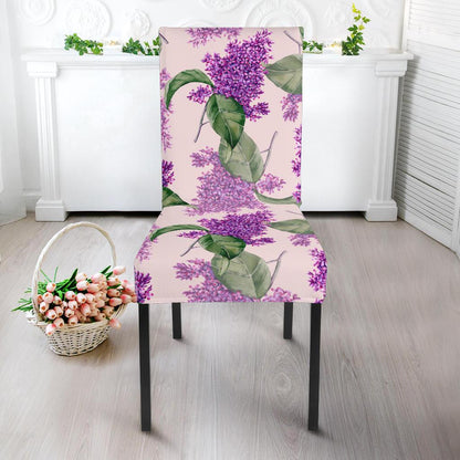 Lilac Pattern Print Design LI02 Dining Chair Slipcover-JORJUNE.COM