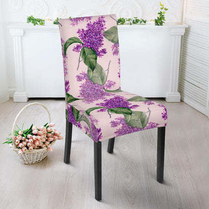 Lilac Pattern Print Design LI02 Dining Chair Slipcover-JORJUNE.COM