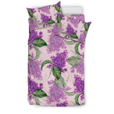 Lilac Pattern Print Design LI02 Duvet Cover Bedding Set-JORJUNE.COM