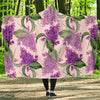 Lilac Pattern Print Design LI02 Hooded Blanket-JORJUNE.COM