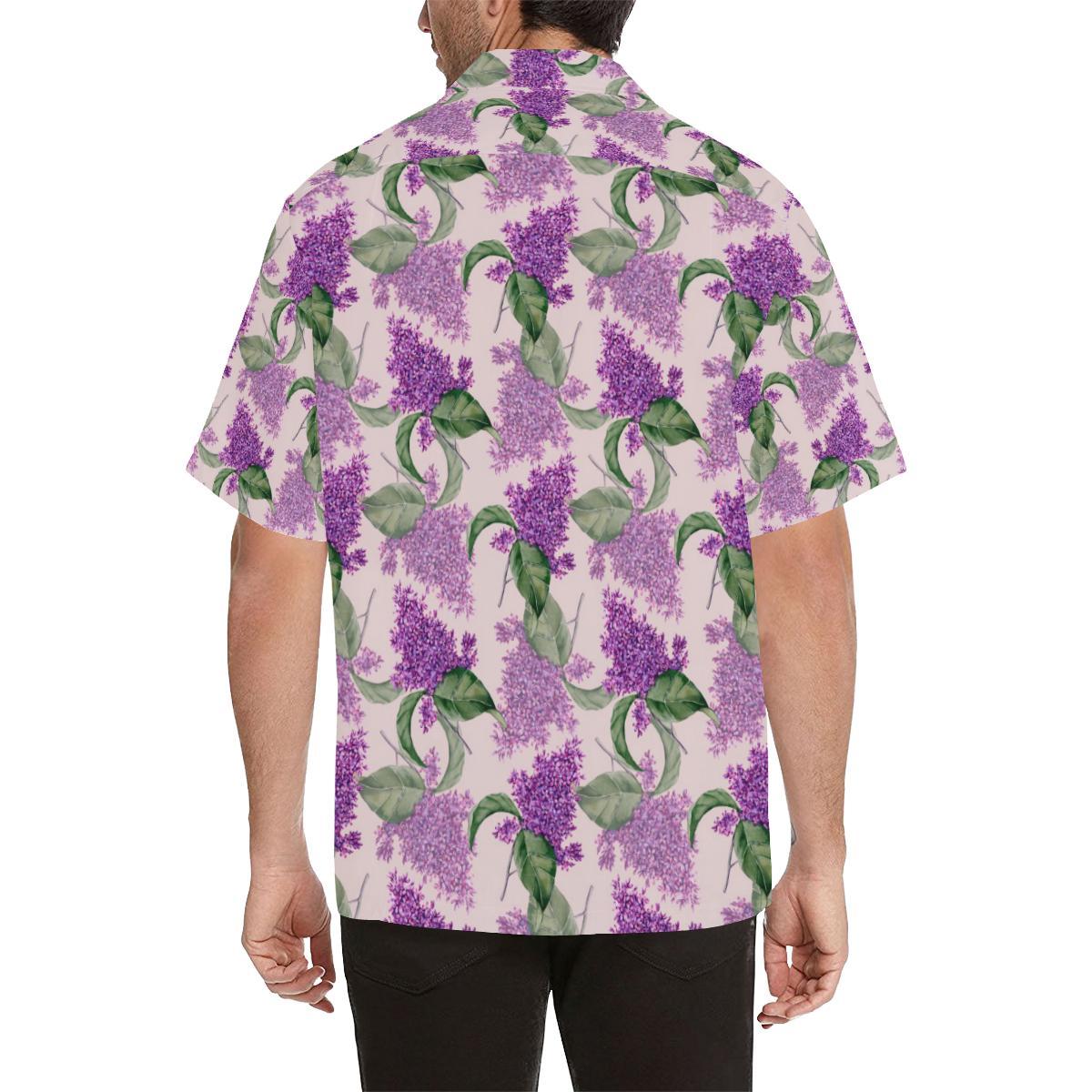 Lilac Pattern Print Design LI02 Men Hawaiian Shirt-JorJune